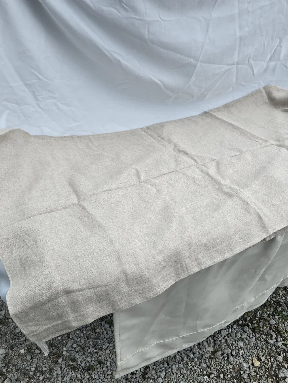 Quince 48x84 European Linen Light Filtering Dark Flax 1 Panel Curtain 48